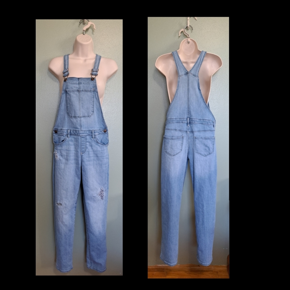 Denim Overalls OshKosh B'gosh teen size 14 light blue.